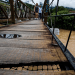 Cerrado totalmente el puente de Occidente José María Villa